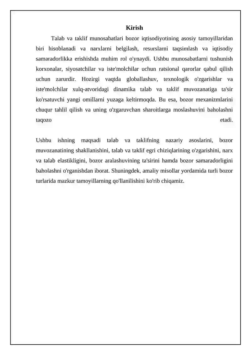 Talab va taklif asoslari: Muvozanatga erishish 3
