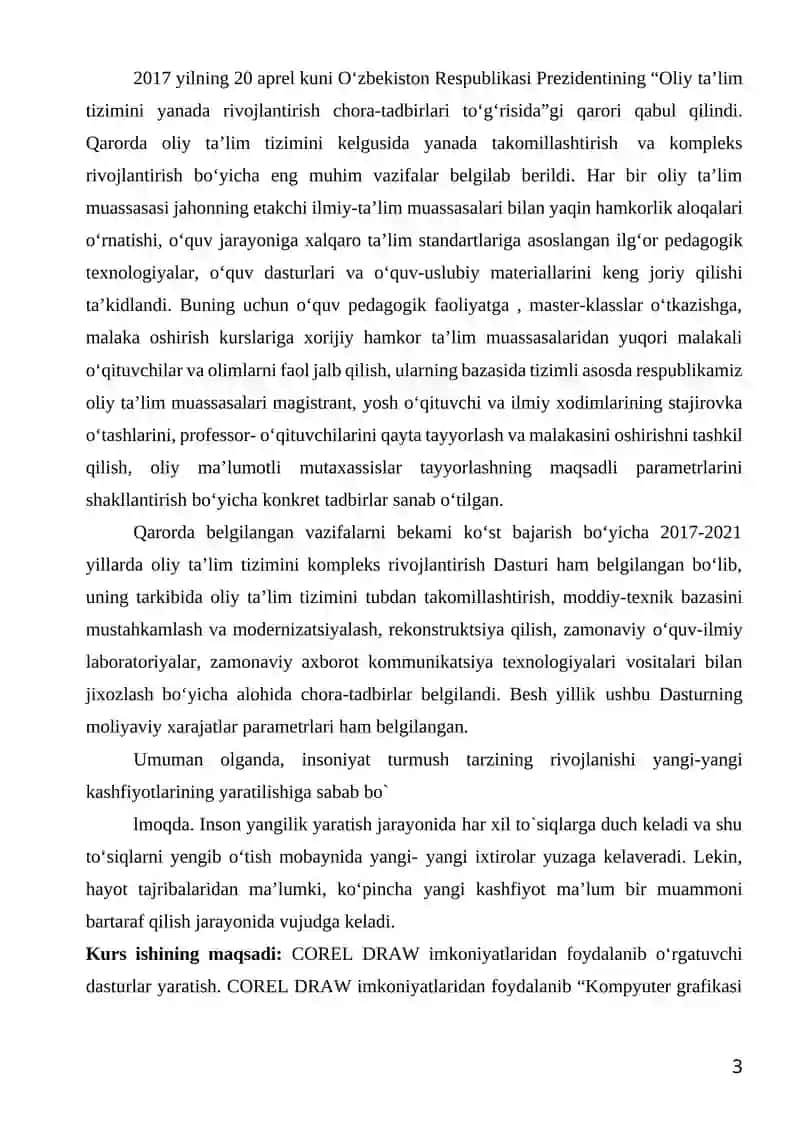 Corel DRAW DASTURIY PAKETI 3