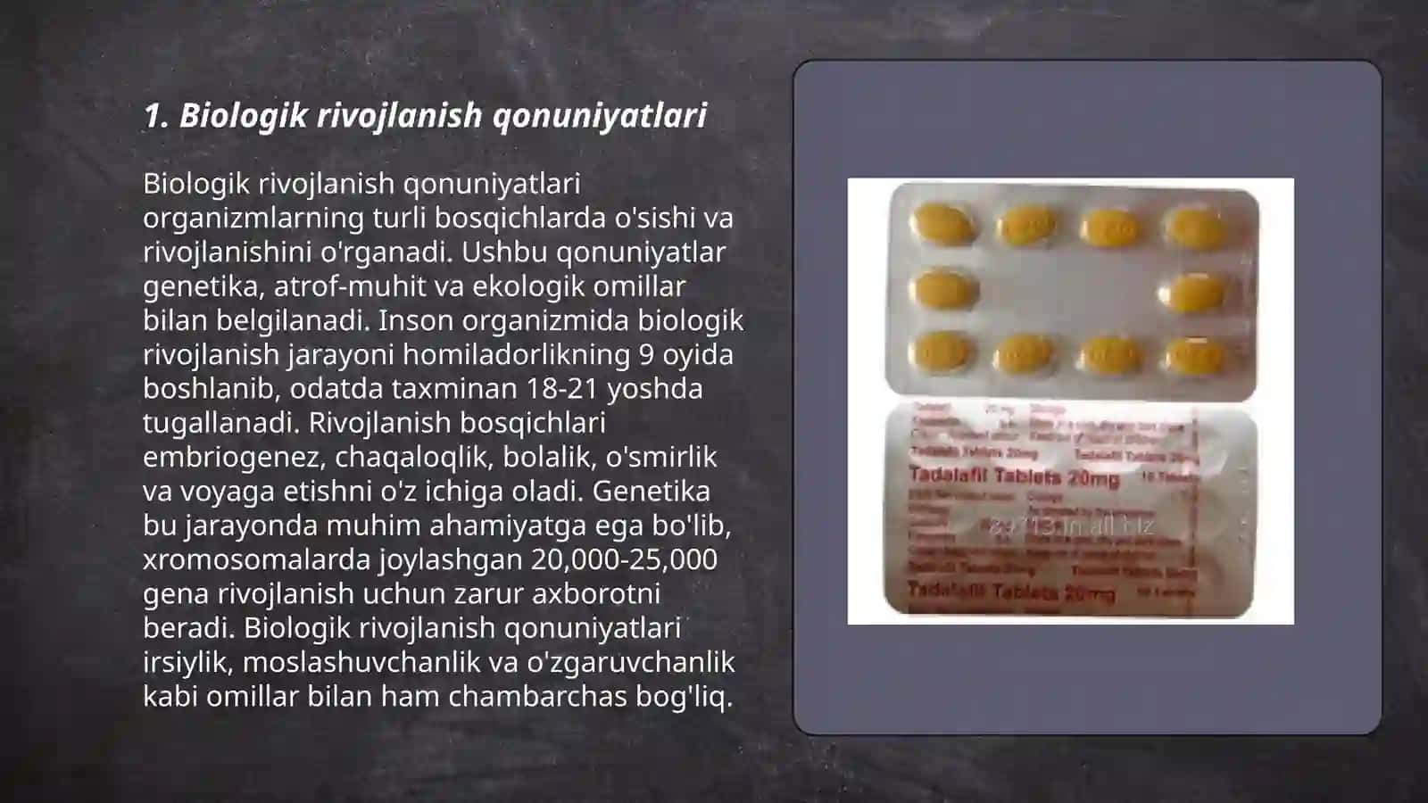 Biologik rivojlanish qonuniyatlari 3