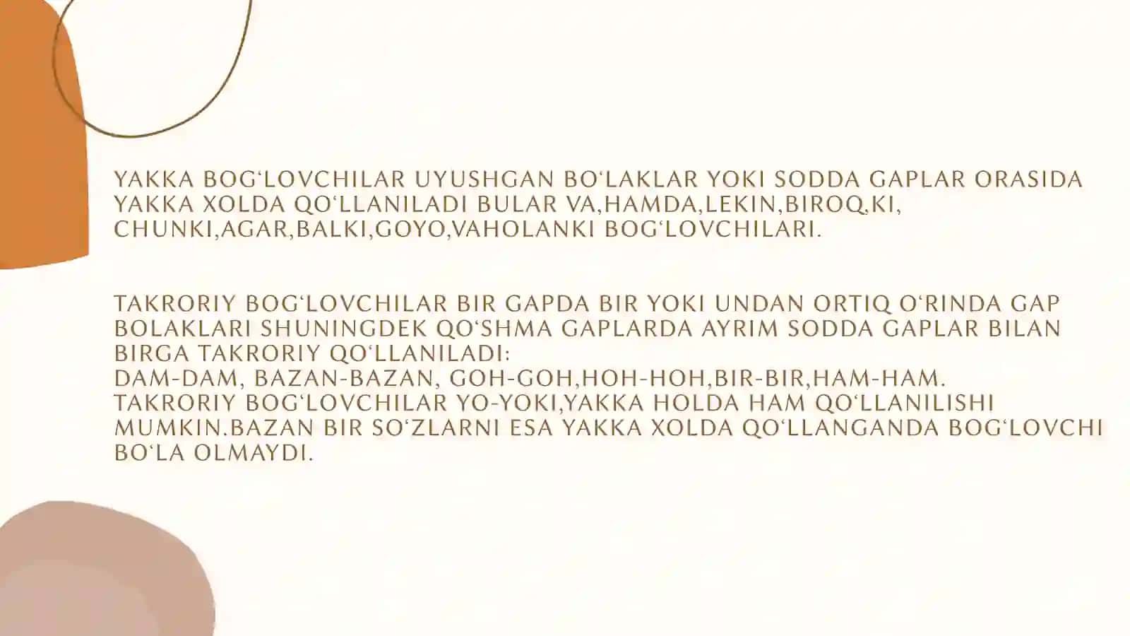 Bogʻlovchilar 3