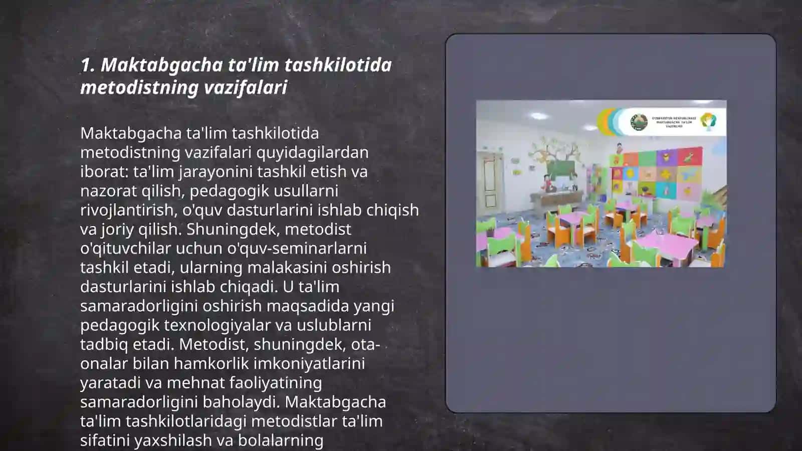 Maktabgacha talim tashkiloti metodistining kasbiy faoliyati (uslub chi) 3