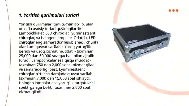 Yoritish qurilmalarini loyihalash 3