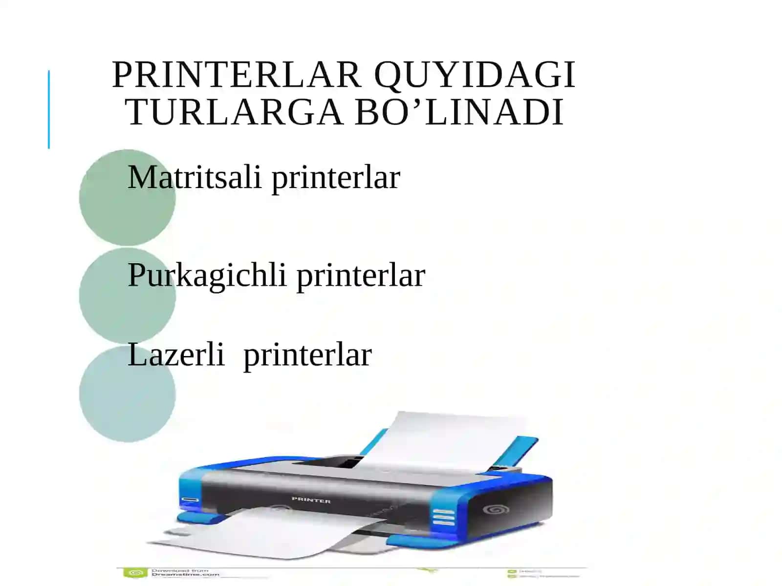 Printervauning turlarihaqida 3