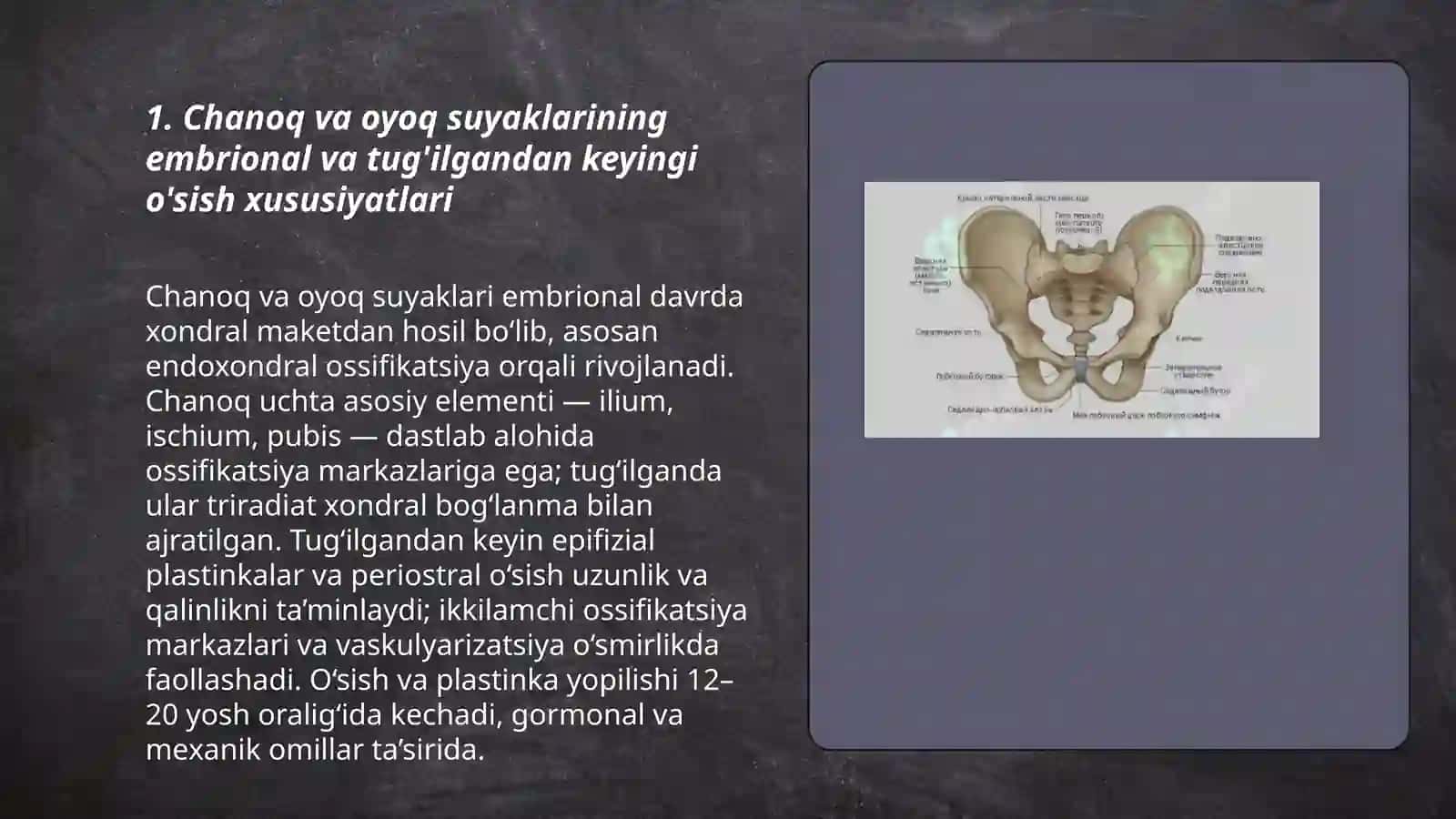 Chanoq va oyoq suyaklarining yoshga nisbatan xususiyatlari 3