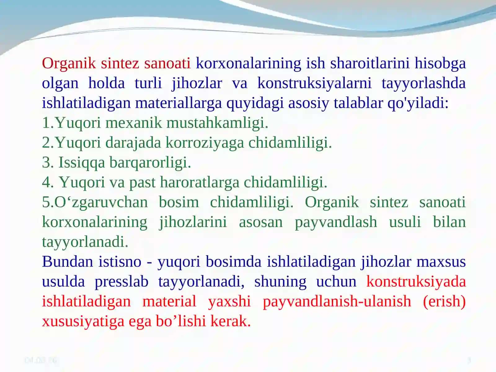 USKUNA VA JIHOZLARNI TAYYORLASH MATERIALLARI 3