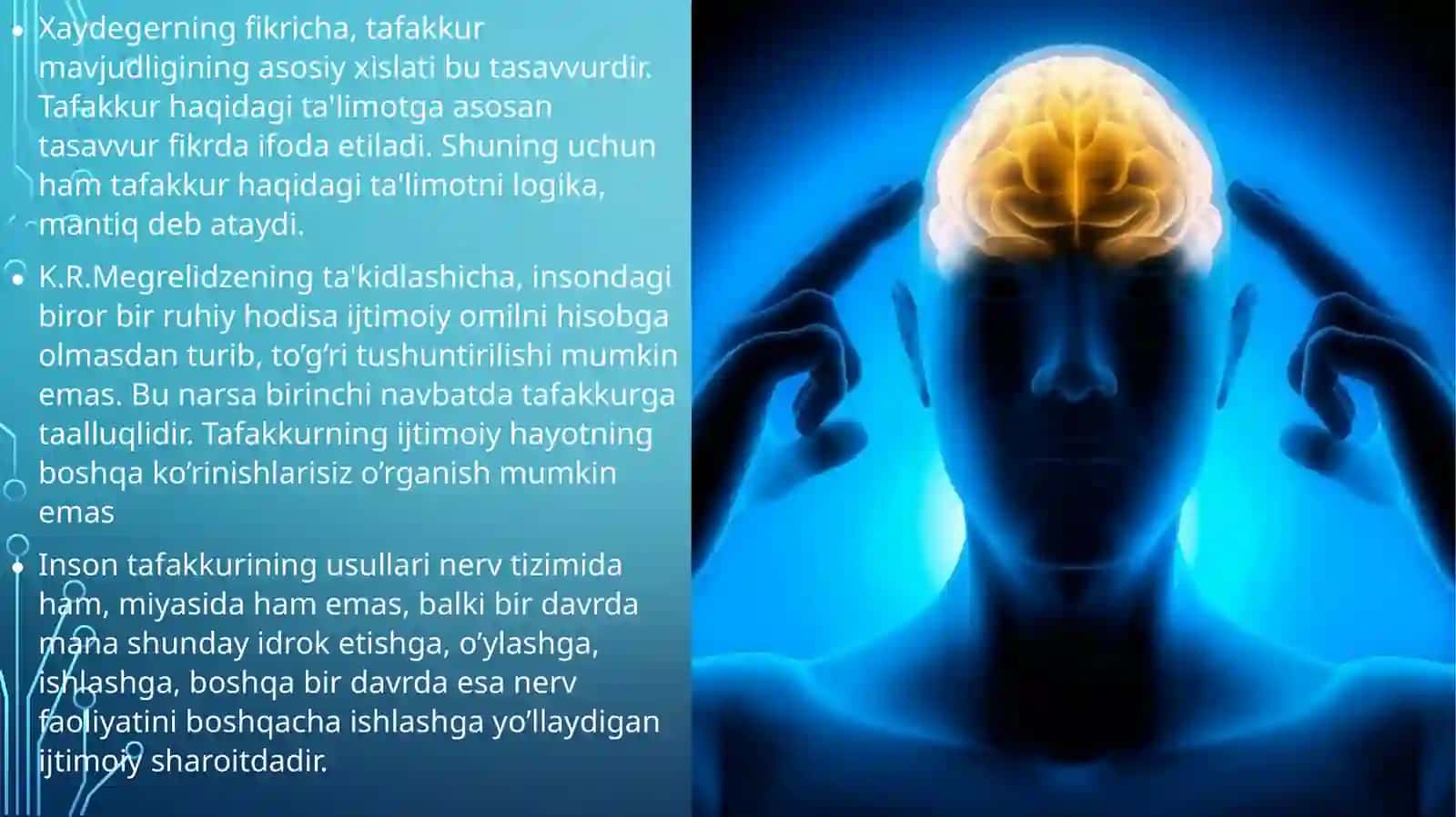 TAFAKKUR  borasidagi psixologik  nazariyalar 3