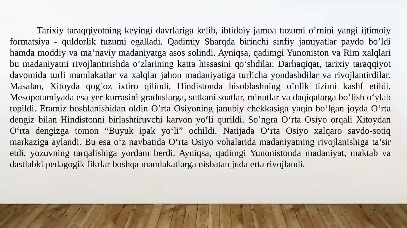 Rivojlanish Tarixi 3