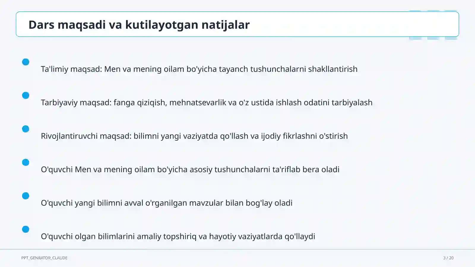 Men va mening oilam (1-sinf) 3