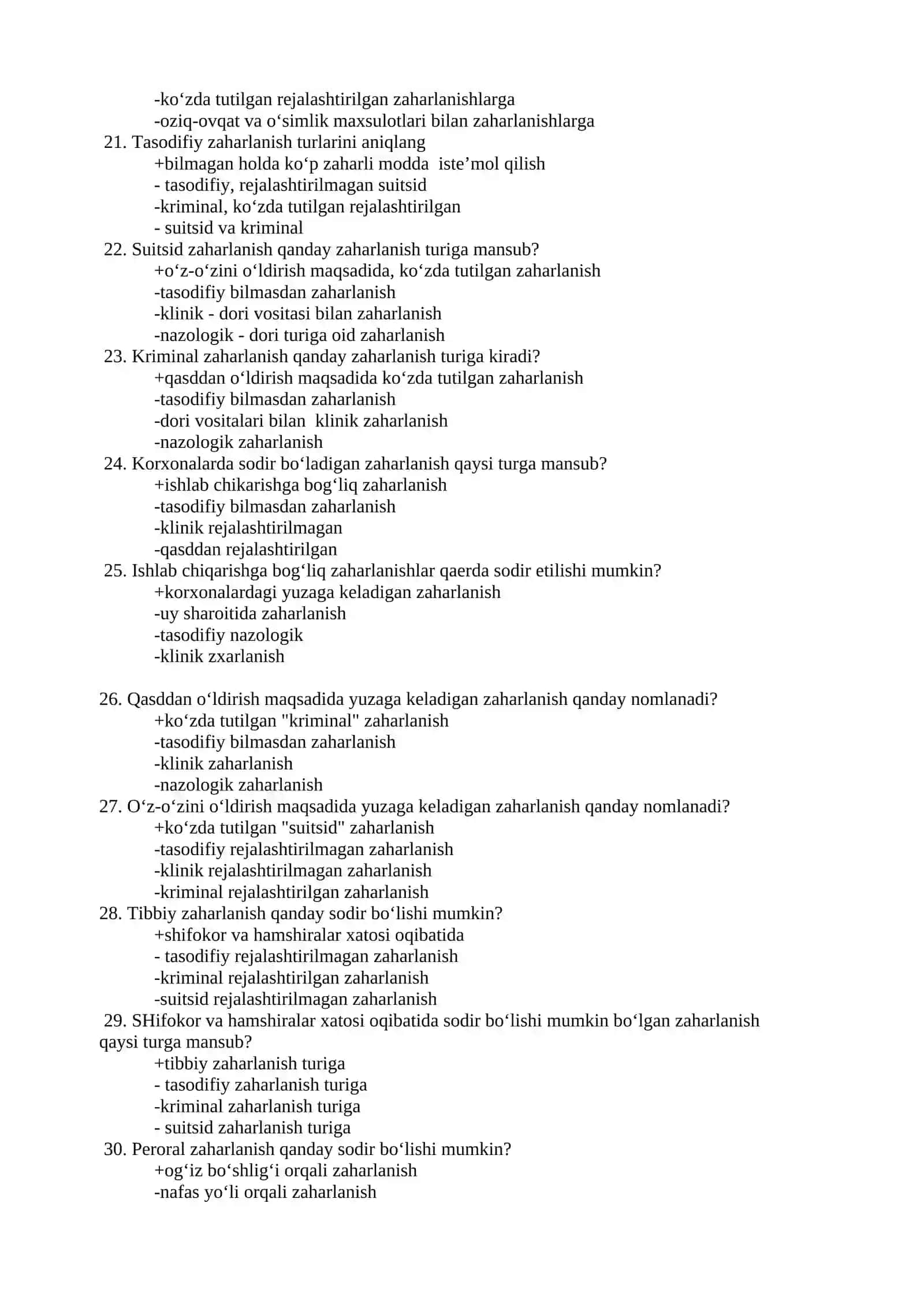 Тоksikologik kimyo fаnidаn 1000 tеst sаvоllаri 3