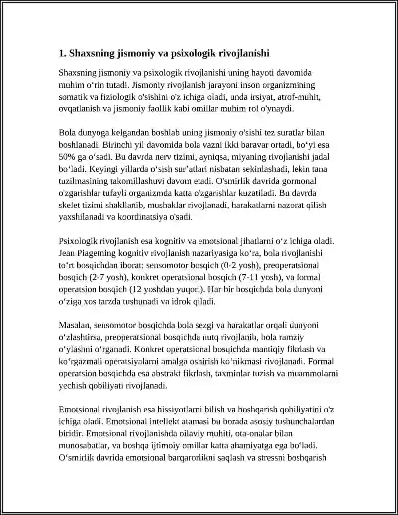 SHAXSNING RIVOJLANISHI, TARBIYASI VA IJTIMOIYLASHUVI 3