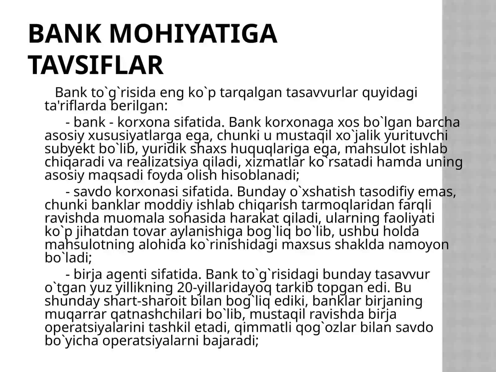 Bank faoliyatining huquqiy asoslari 3