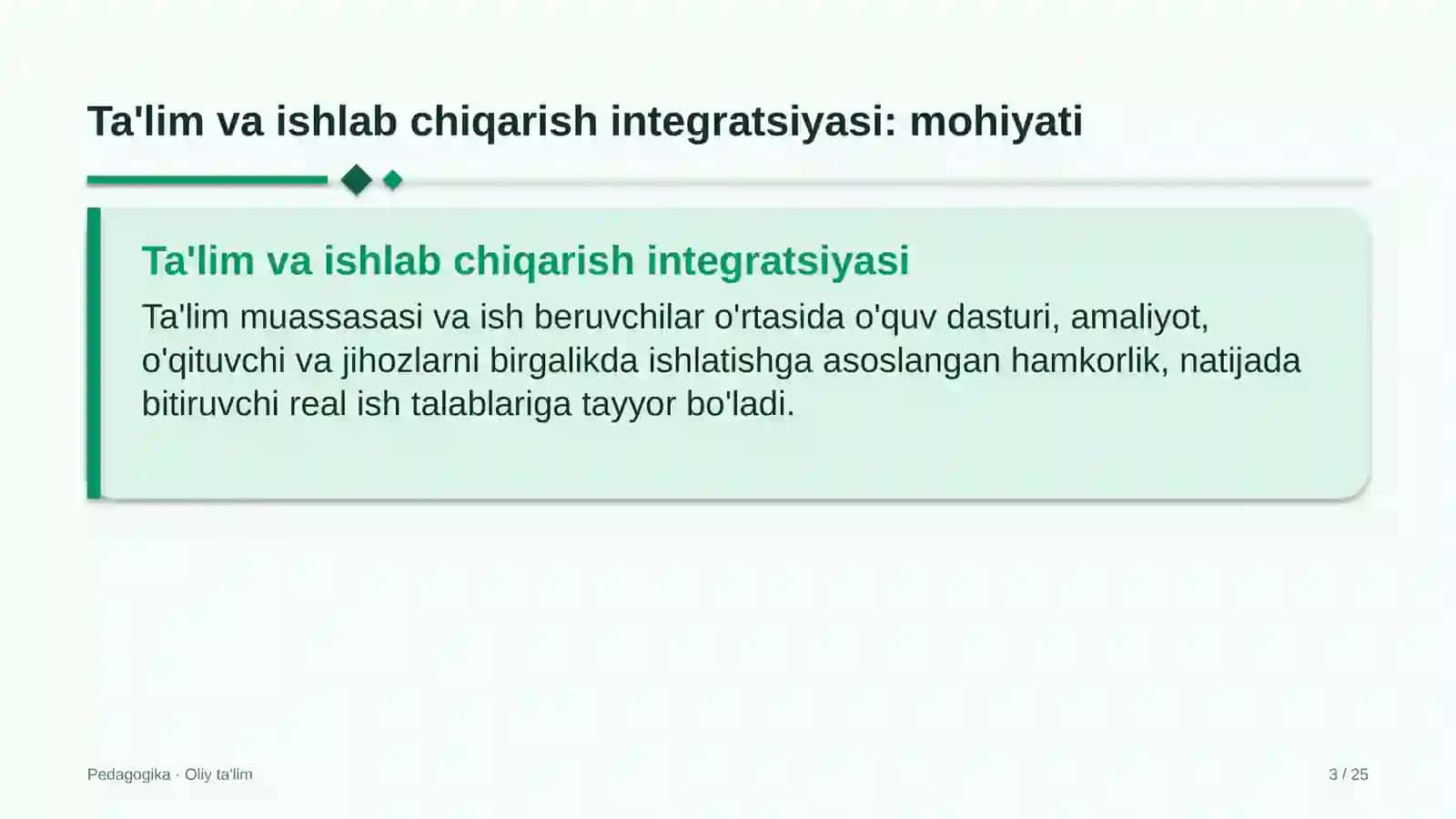 pardozlash materiallari ishlab chiqarishda ta'lim va ishlab chiqarish integratsiyasi 4946 3