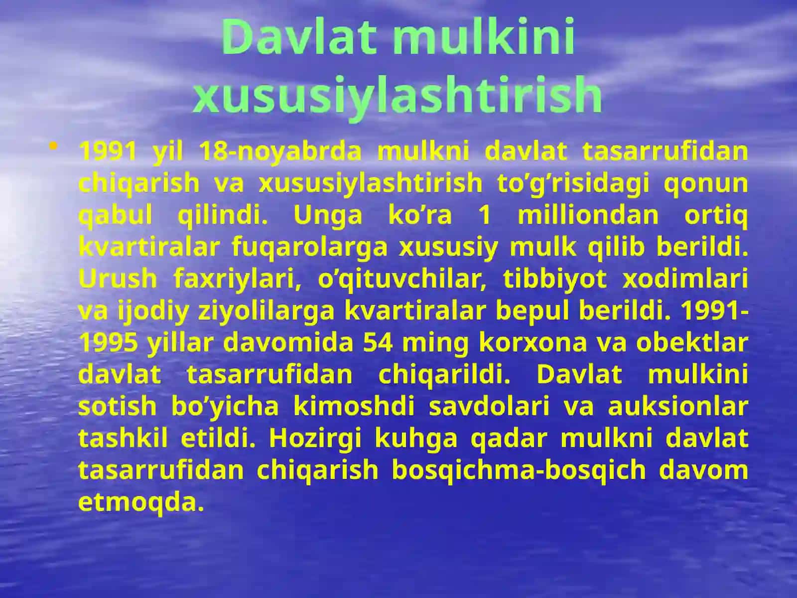 Iqtisodiyotning agrarsektoridagi o’zgarishlar 3