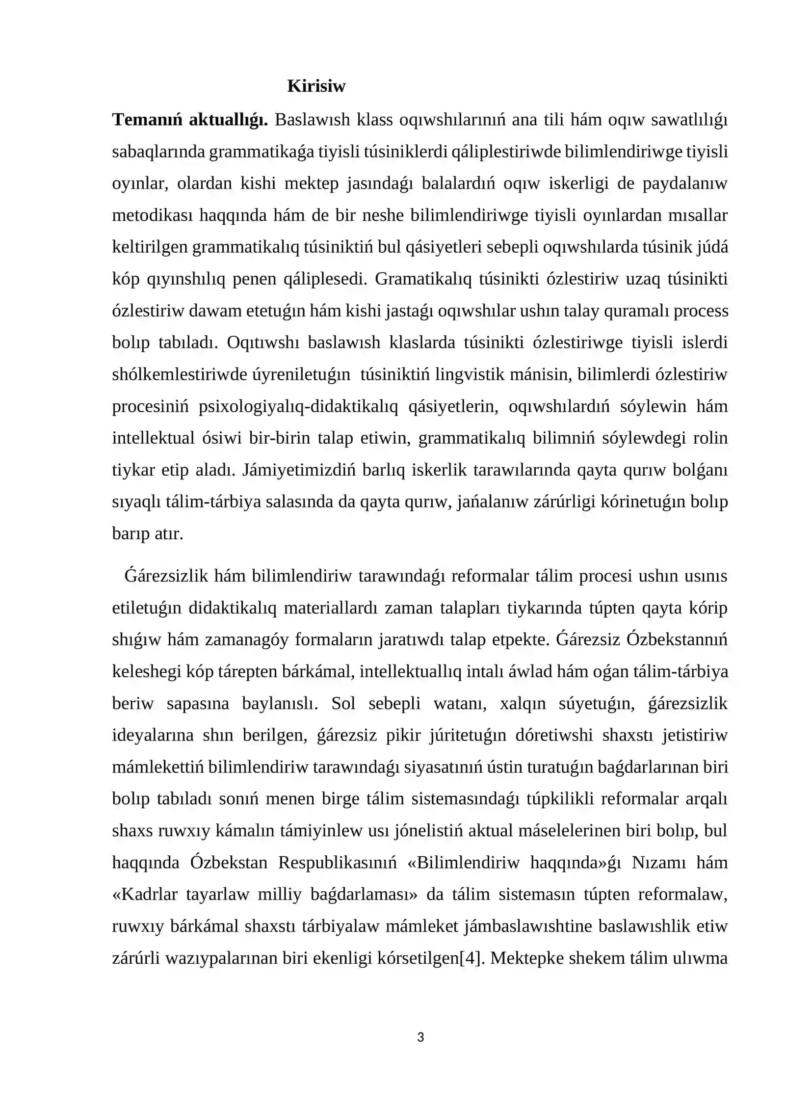 Baslawısh klaslarda grammatikalıq analiz ótkiziw metodikasi 3