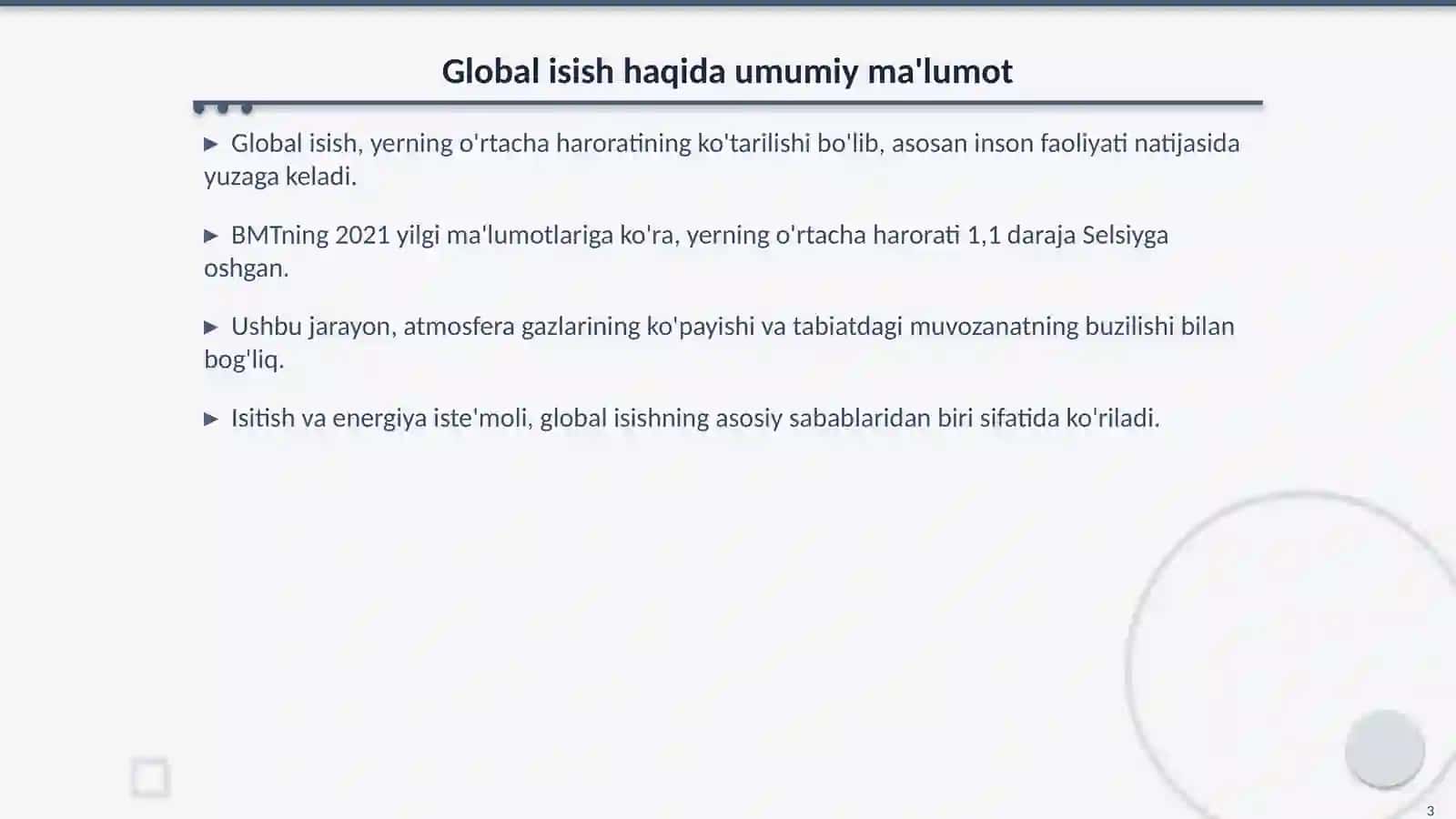 Global isish: Muammolar va Omillar 3