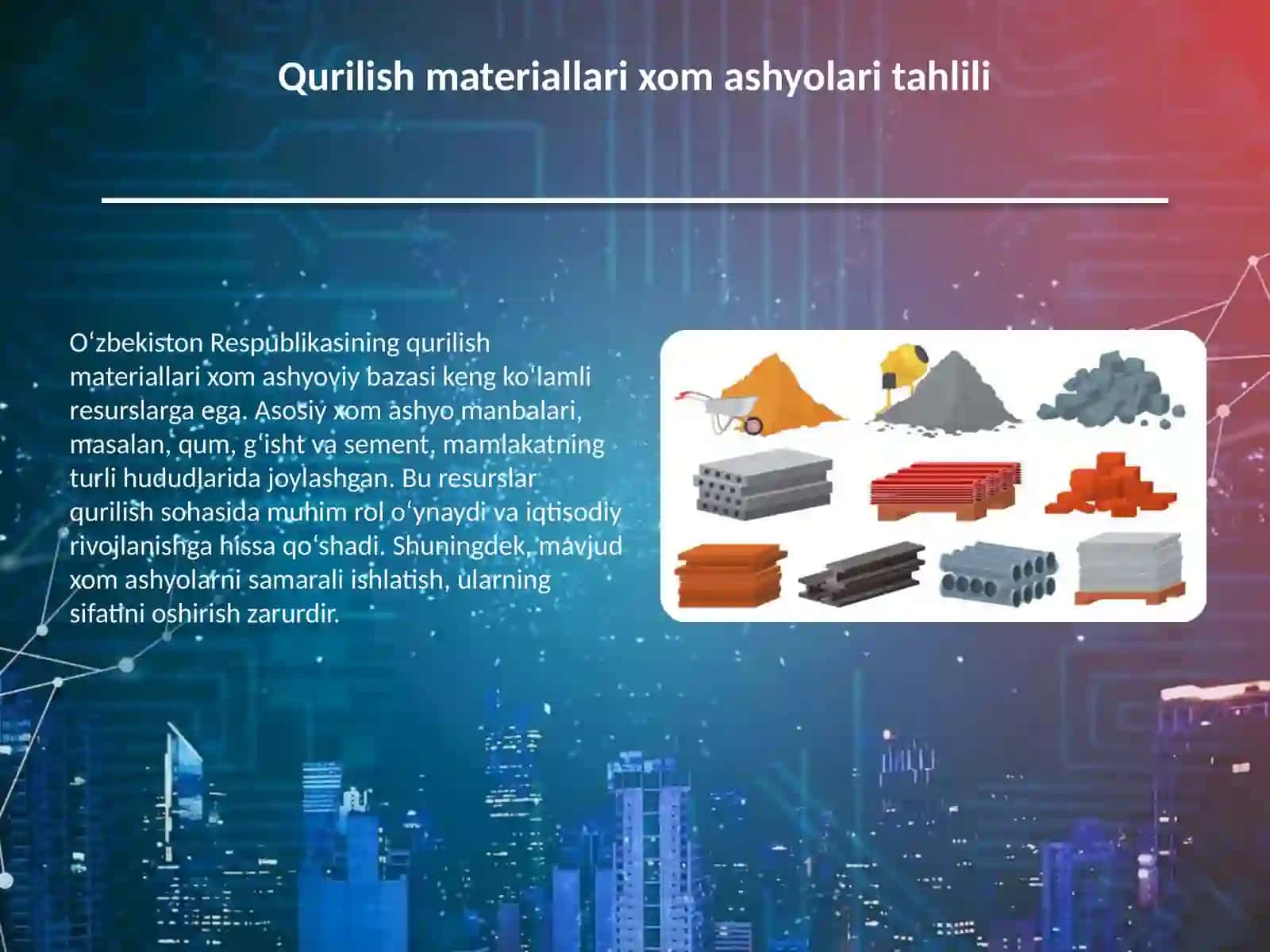 Qurilish materiallari xom ashyolari tahlili 3