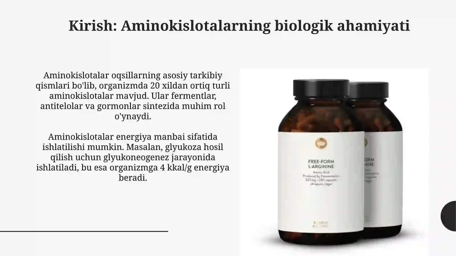 a-Aminokislotalar kofermentlar gormonlar vitaminlarning tarkibiy qismi sifatida 3