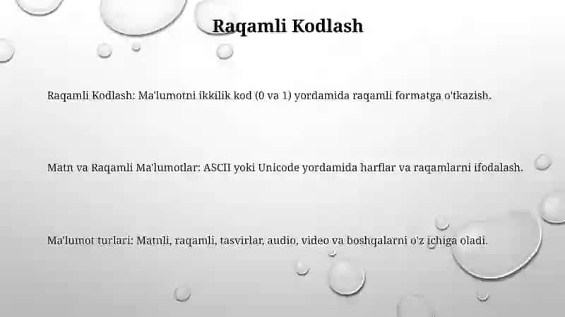 Matn va Raqamli Ma'lumotlar 3