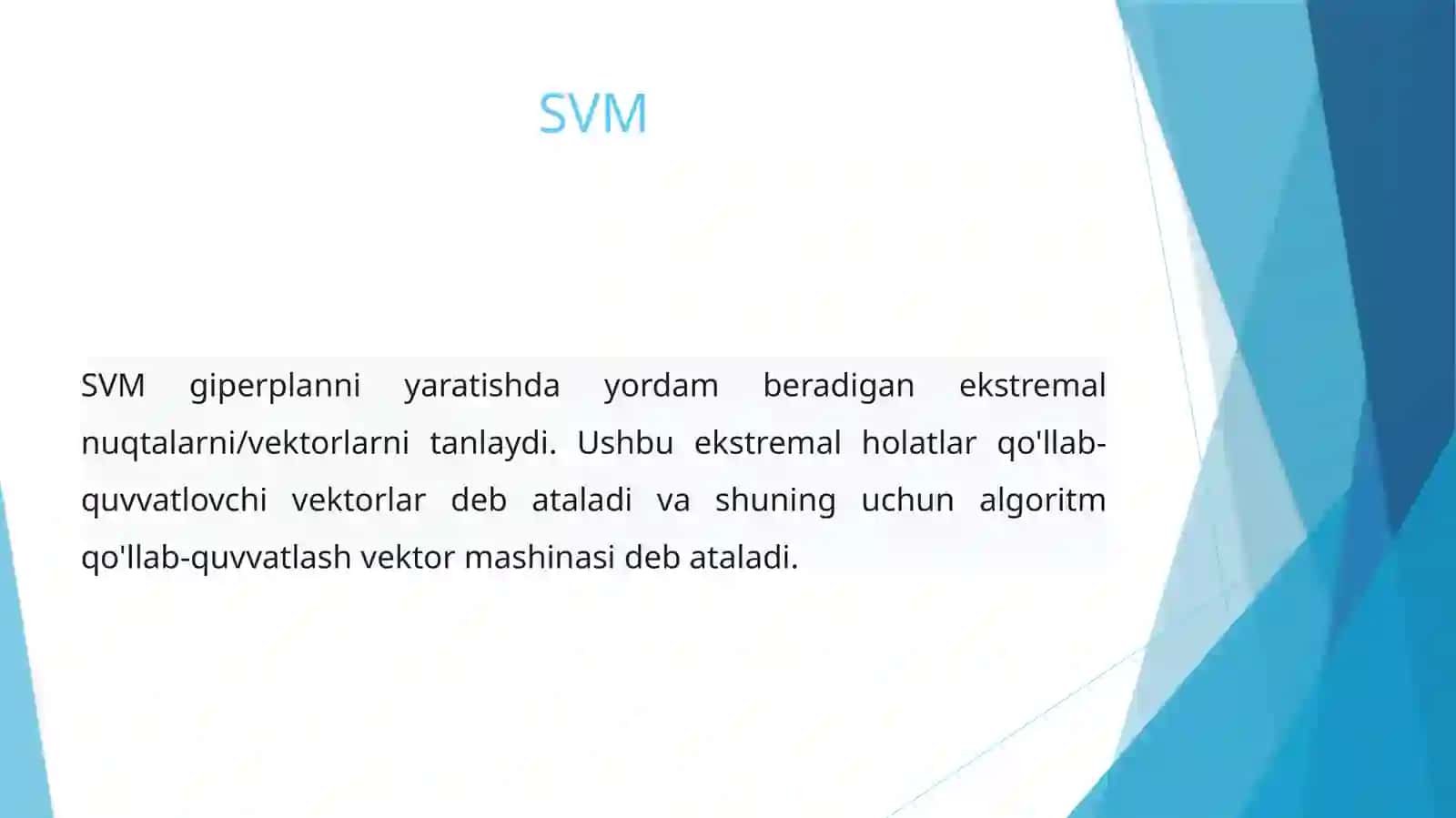 Support Vector Machine Algorithm 3