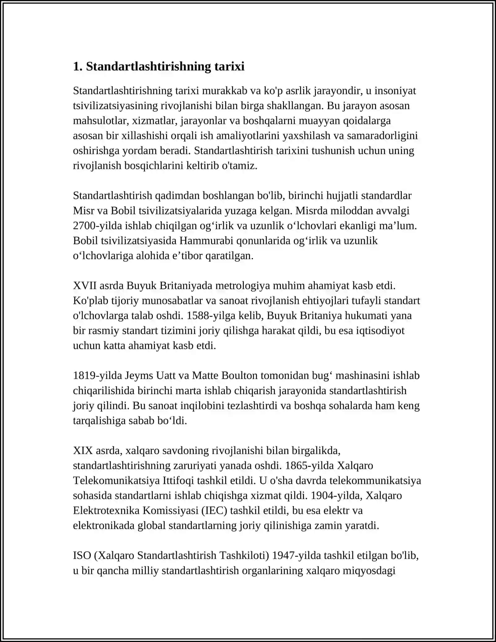 STANDARTLASHTIRISH USULLARINI ÕRGANISH 3