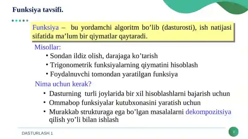 DASTURLASH 1 3