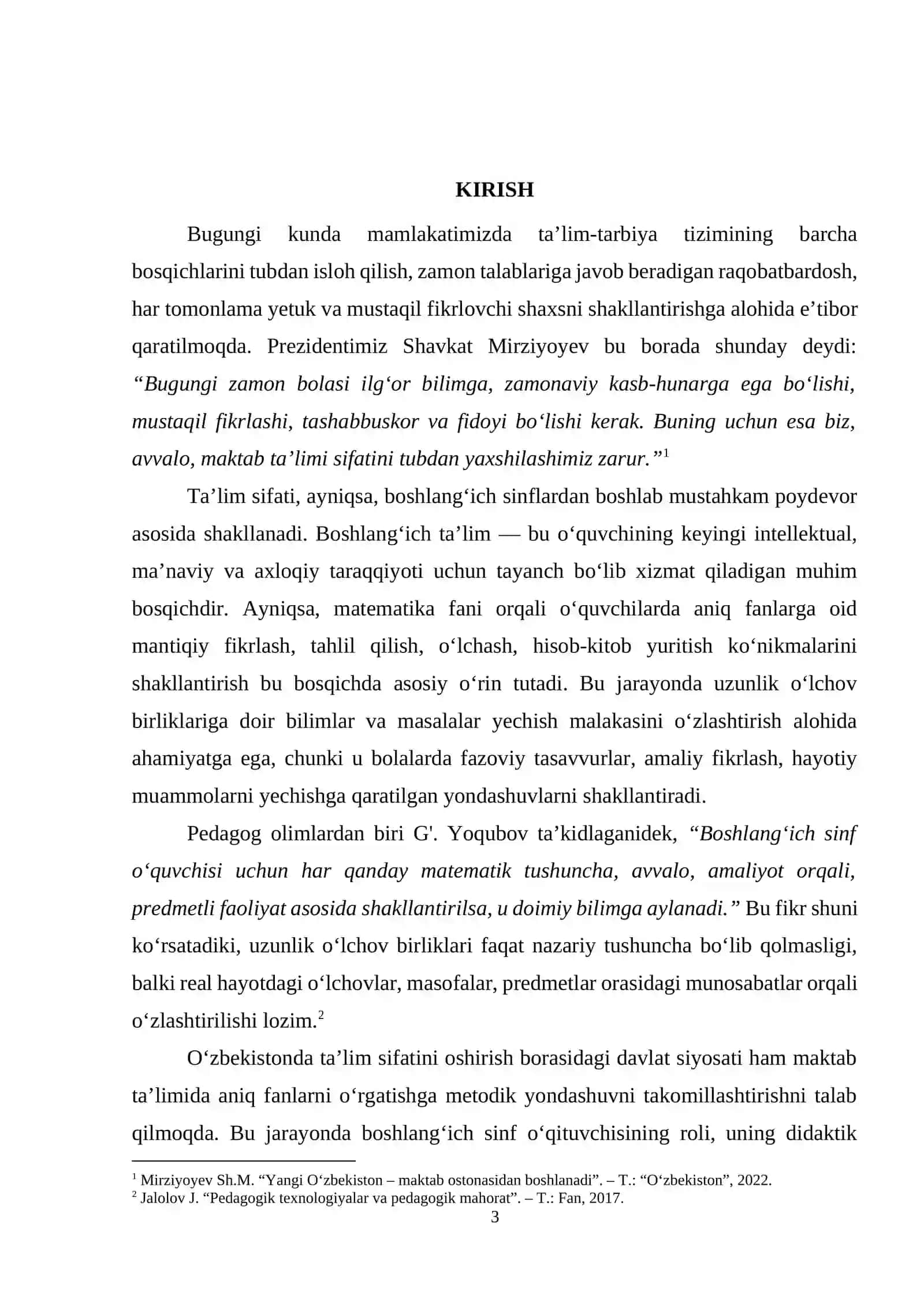 BOSHLANG'ICH 1-3-SINF MATEMATIKA DARSLARIDA UZUNLIK O'LCHOV BIRLIKLARI VA UZUNLIK O'LCHOV BIRLIKLARIGA DOIR MASALALAR YECHISHGA O'RGATISH METODIKASI 3