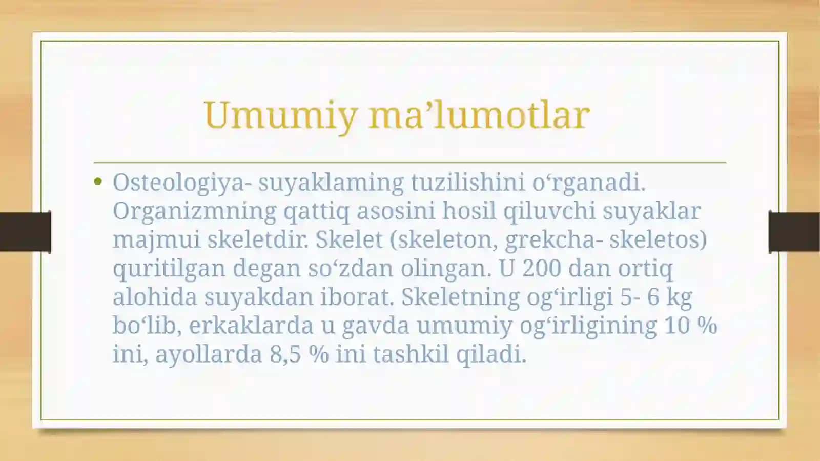 Suyaklar haqida 3
