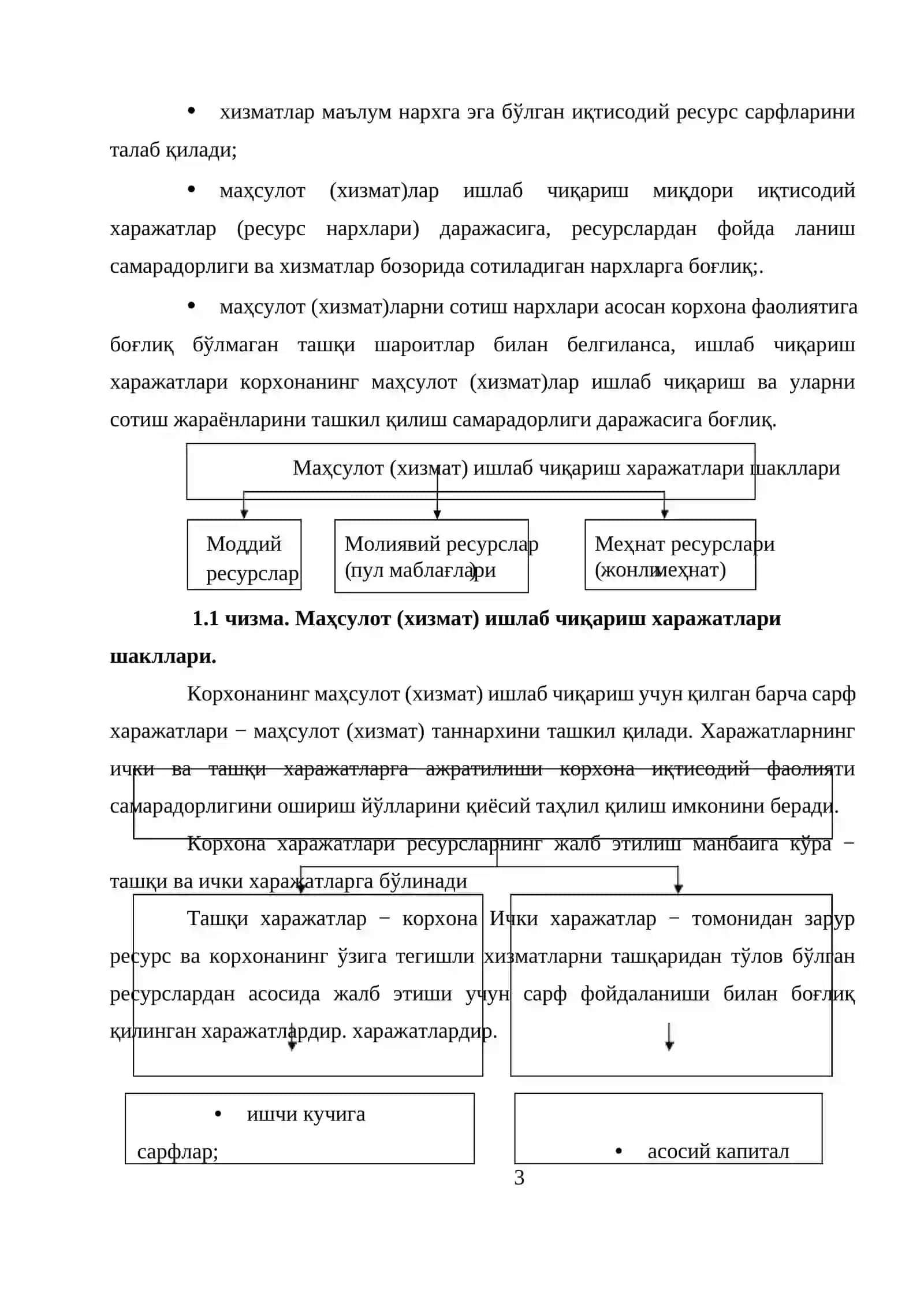 Туризм ва меҳмонхона хўжалиги корхоналари фаолиятининг харажатлари 3