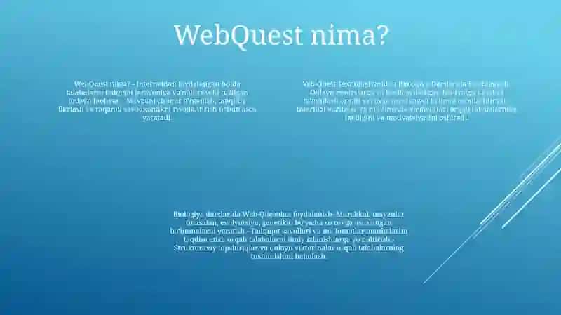 Veb- Quiest Texnologiyasidan Biologiya Darslarida Foydalanish 3