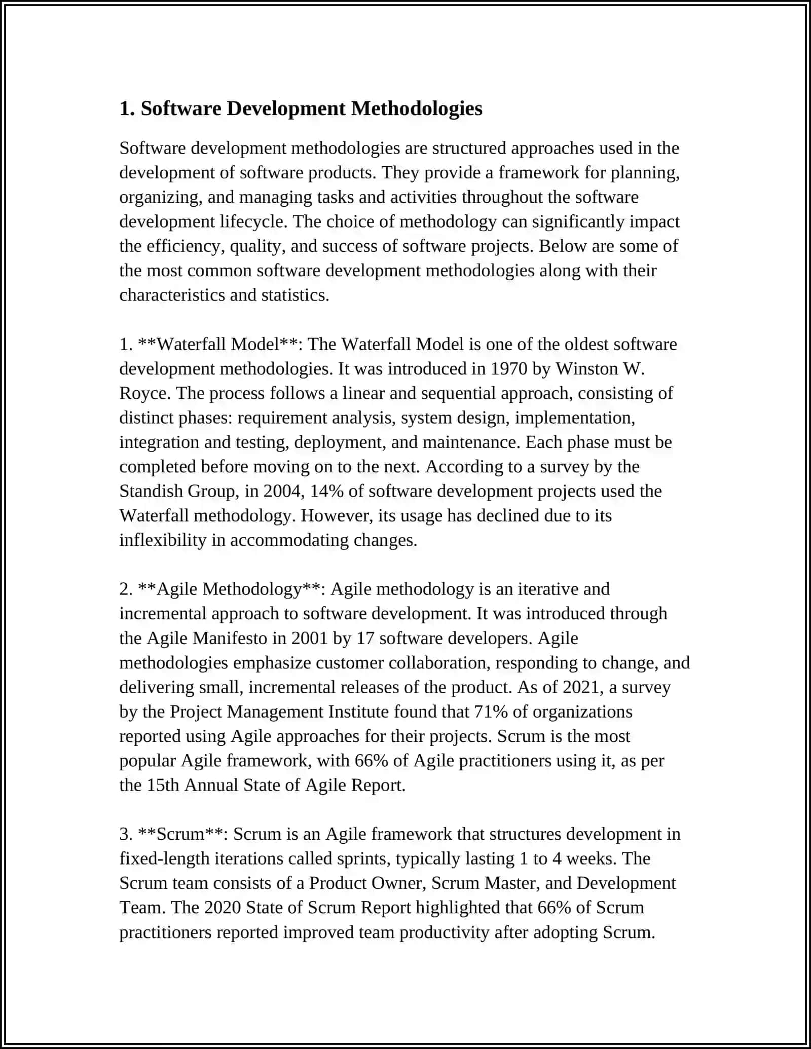 SOFTWARE DEVELOPMENT METHODOLOGIES 3