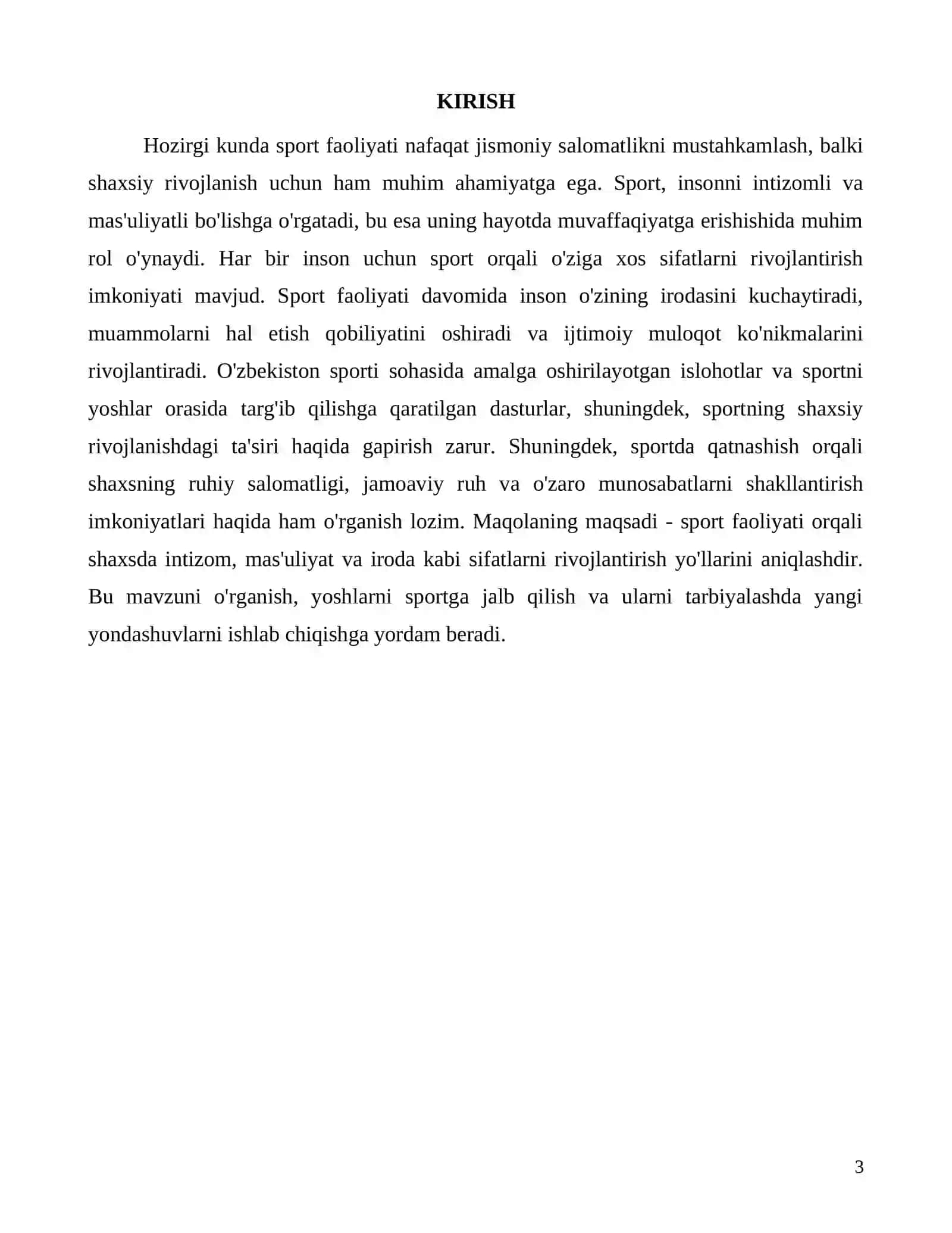 Sport faoliyati orqali shaxsda intizom va mas'uliyatni rivojlantirish 3