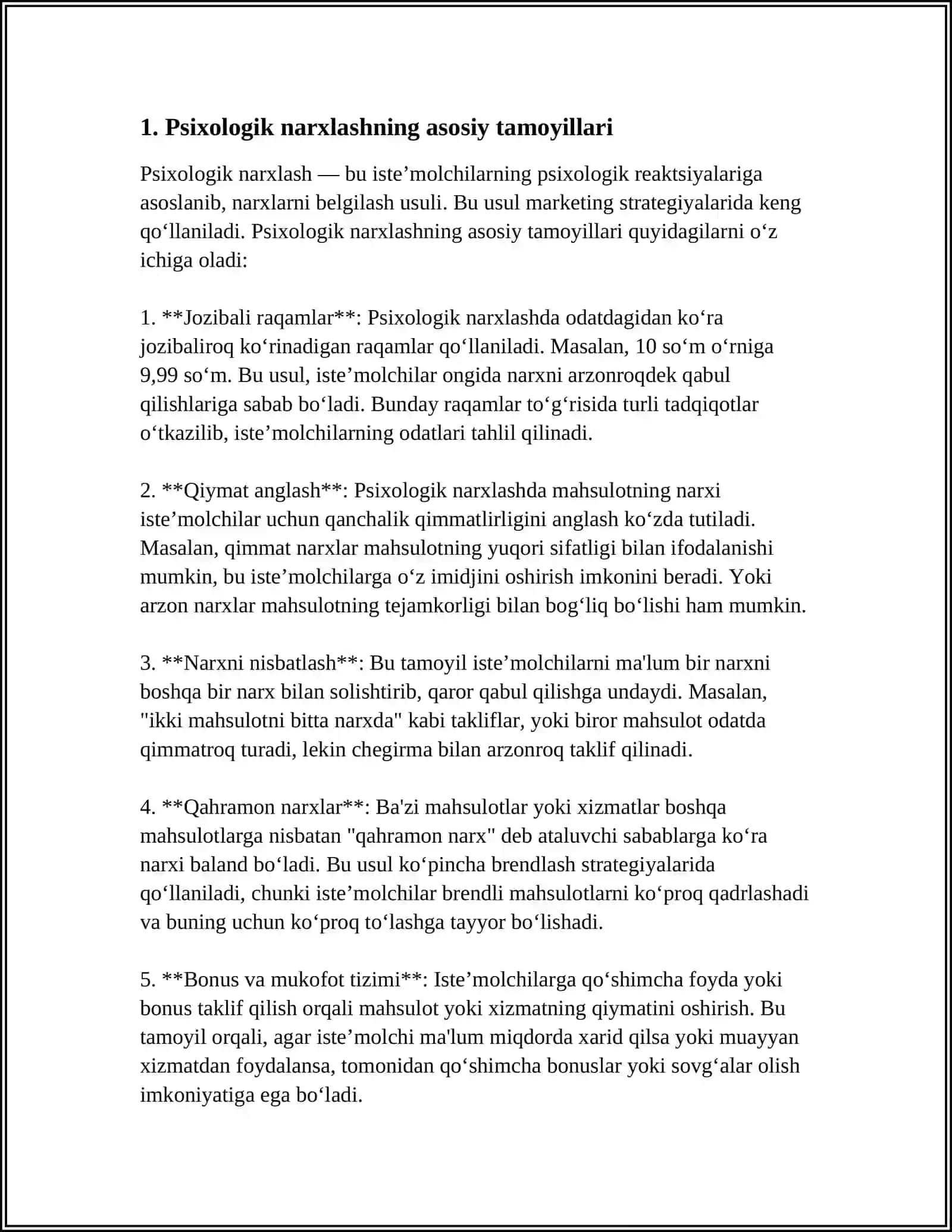 PSIXOLOGIK NARXLASH STRATEGIYALARI 3