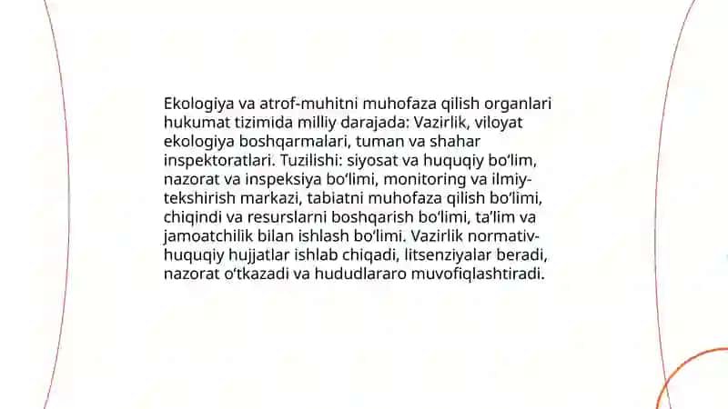 Ekologiya va atrof-muhitni muhofaza qilish organlari 3