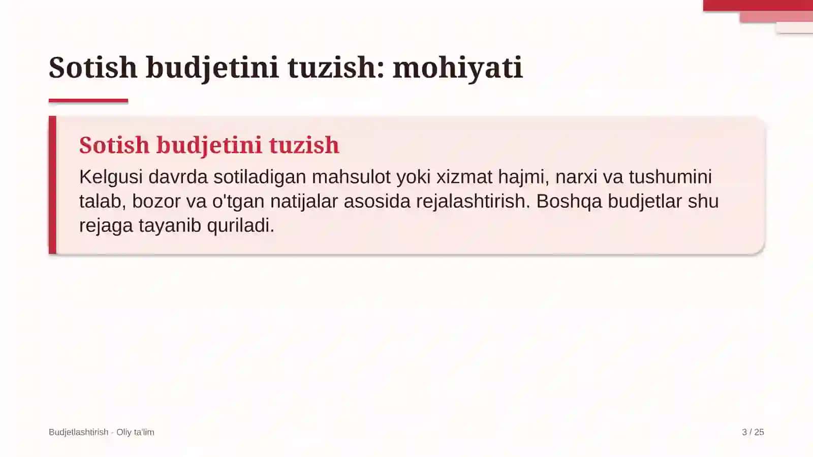 Sanoat turizmida sotish budjetini tuzish 3