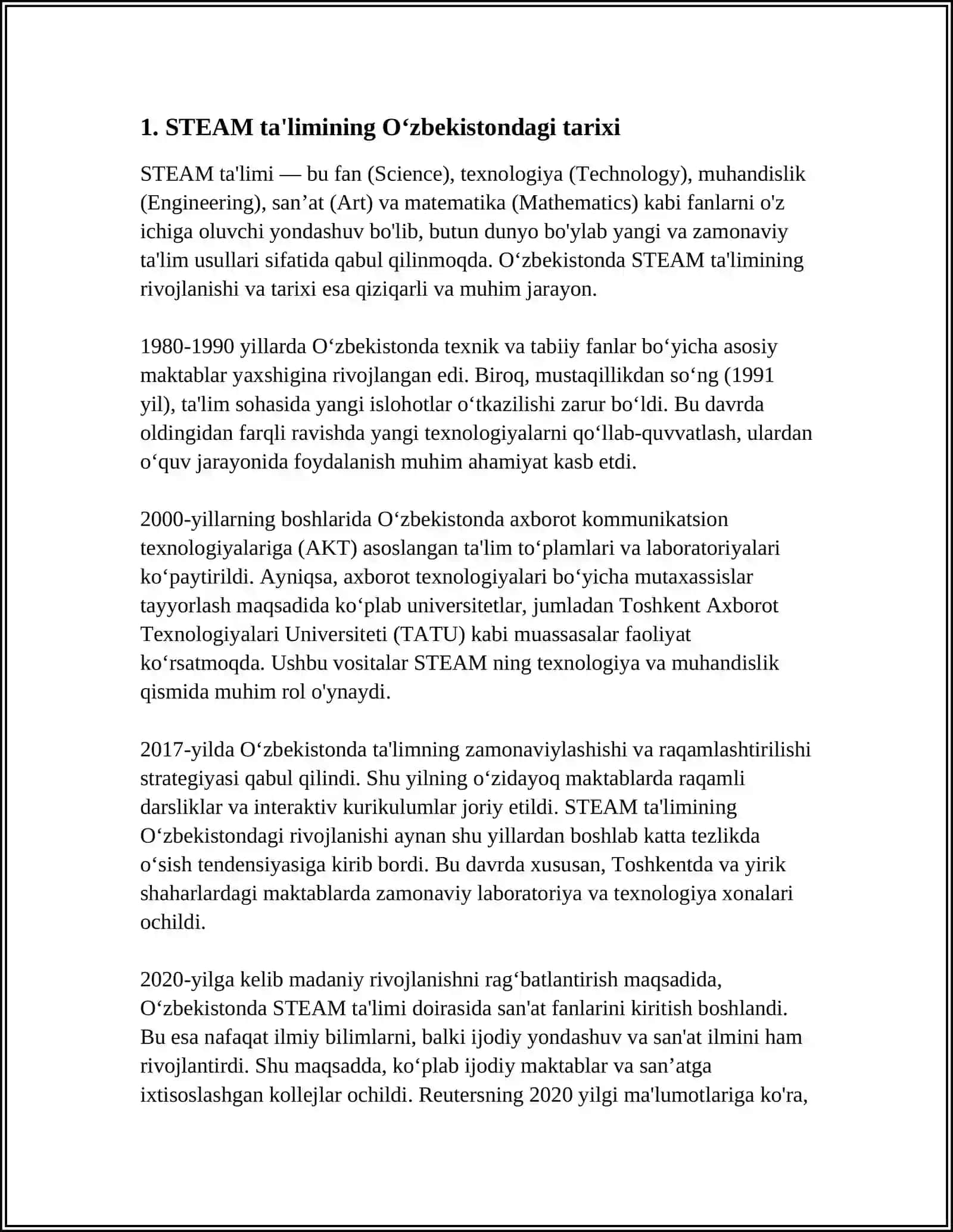 O'ZBEKISTONDA STEAM TA‘LIMINING RIVOJLANISHI 3