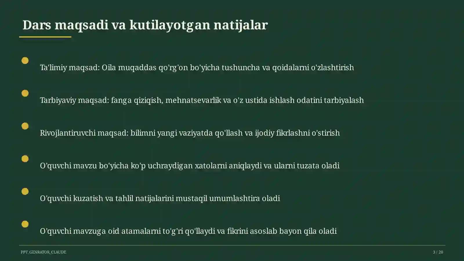 Oila muqaddas qo'rg'on (5-sinf) 3