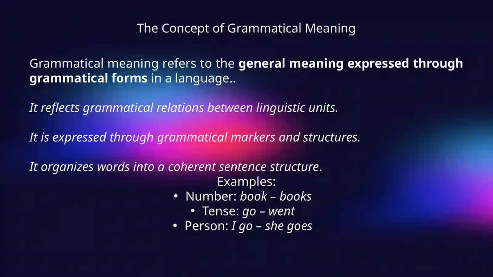 The Relationship of Grammatical Meaning with Semantics and Pragmatics 3