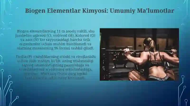 Biogen Elementlar Kimyosi: Umumiy Ma'lumotlar 3