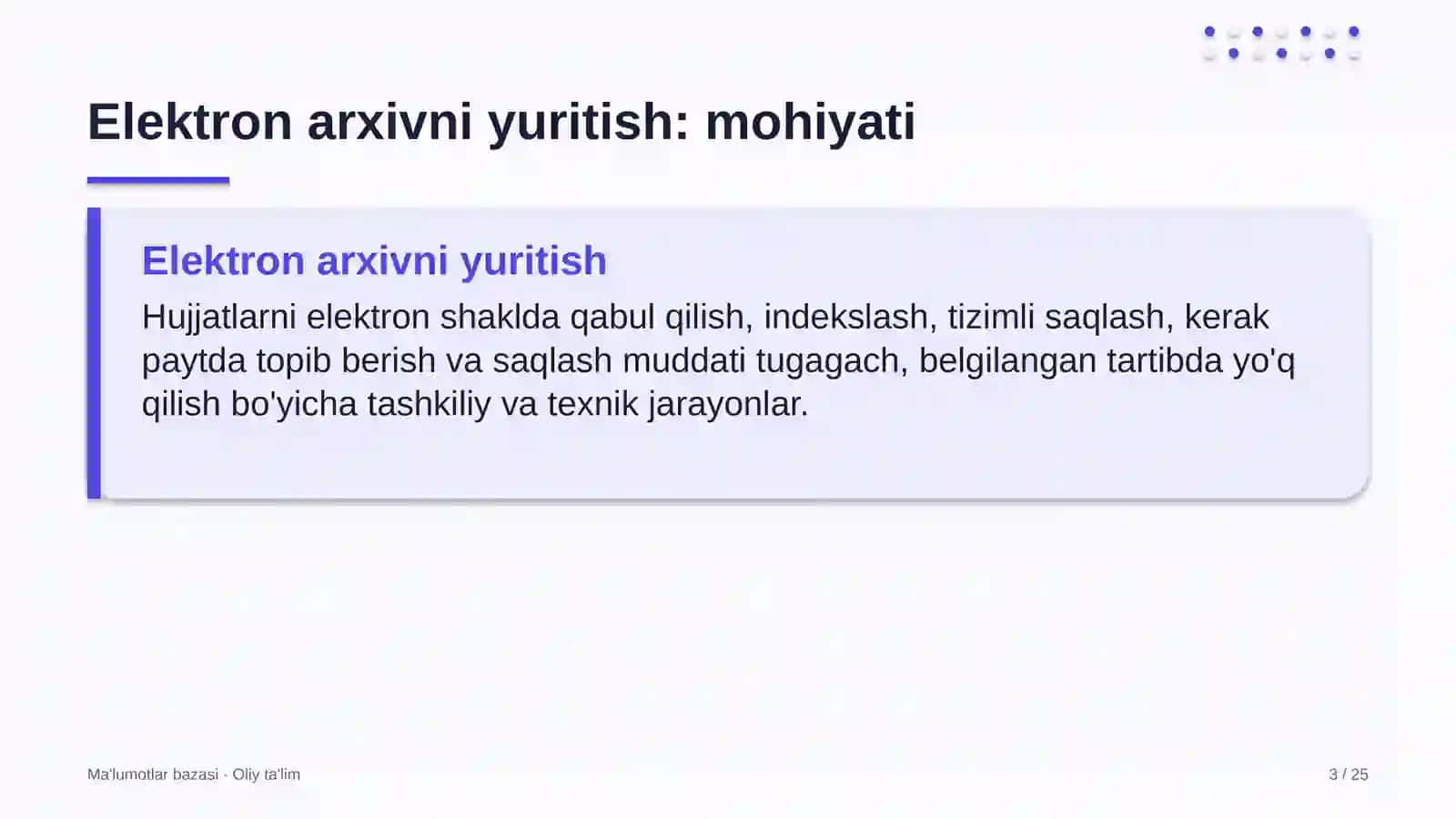 Koll-markazlarda elektron arxivni yuritish 3