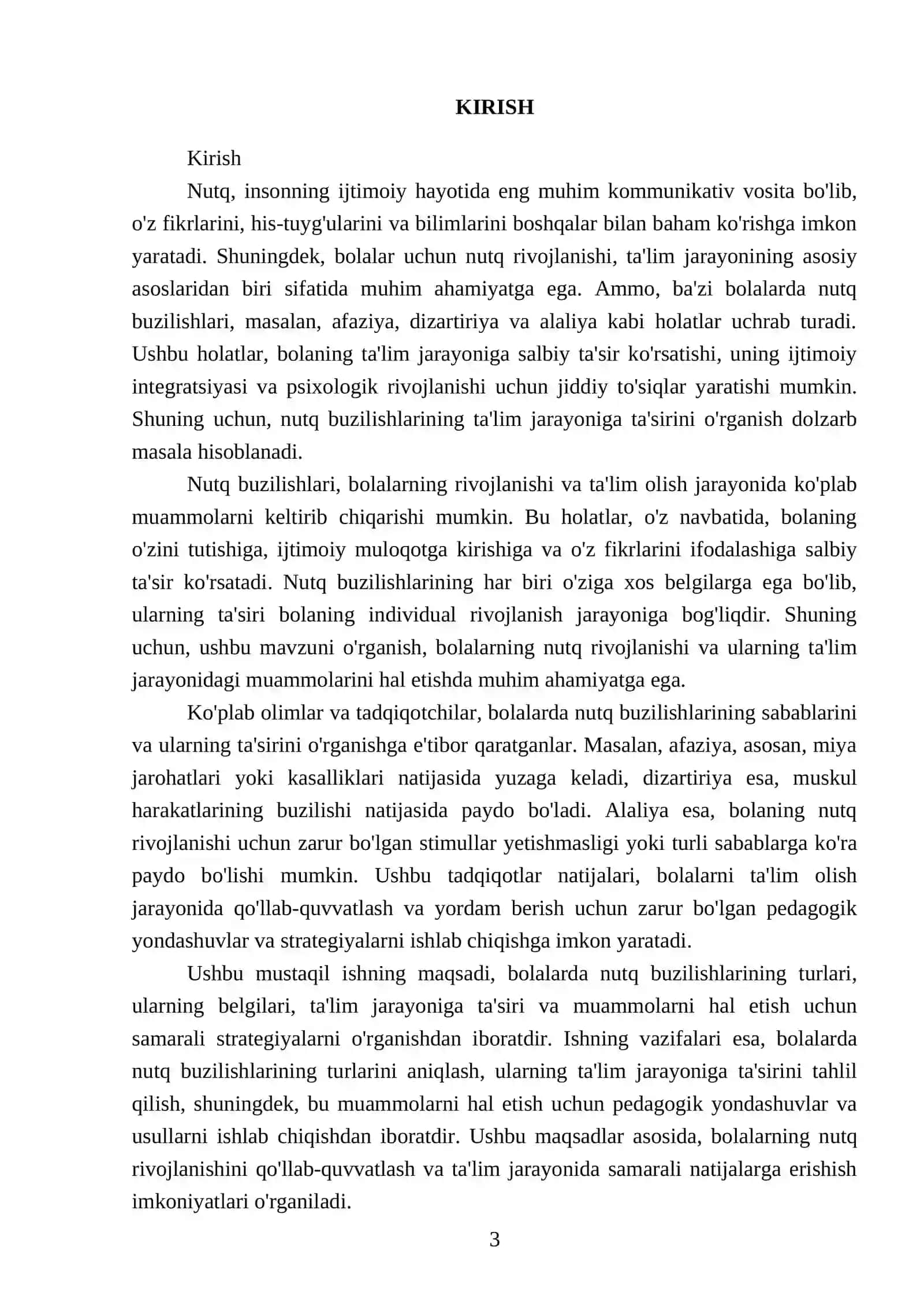 Bolalarda Nutq buzilishlari (Afaziya dizartiriya Alaliya va ularning talim jaratoniga tasiri) 3