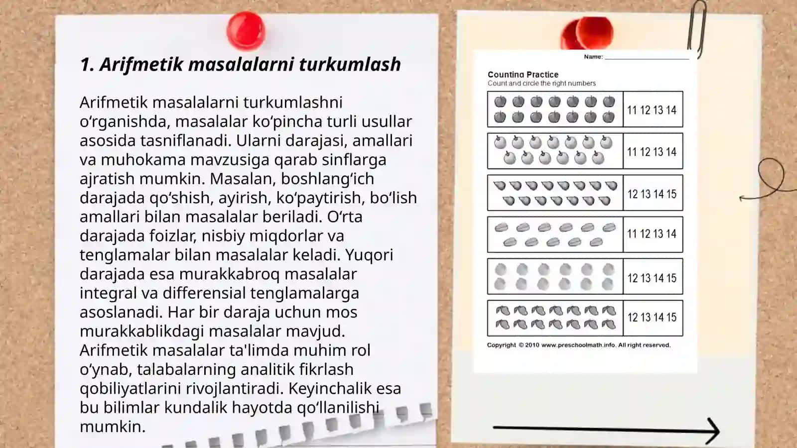 Sinfdan tashqari mashg'ulotlarda arifmetik masalalar yechishga o'rgatish metodikasi 3