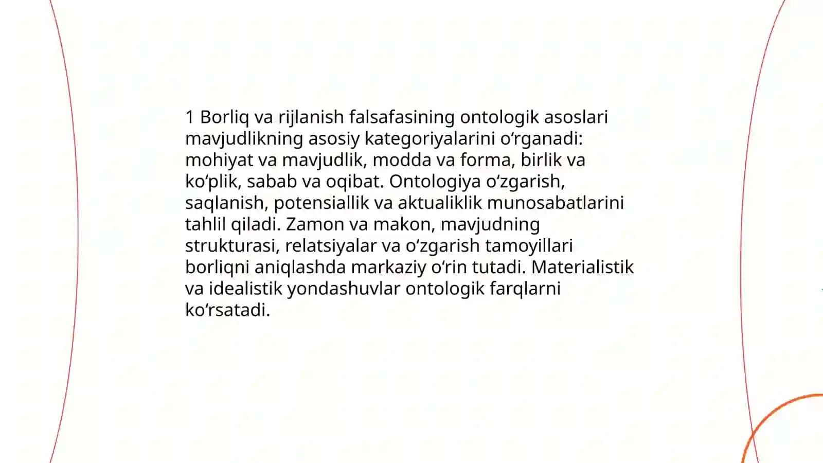 Borliq va rijlanish falsafasi 3