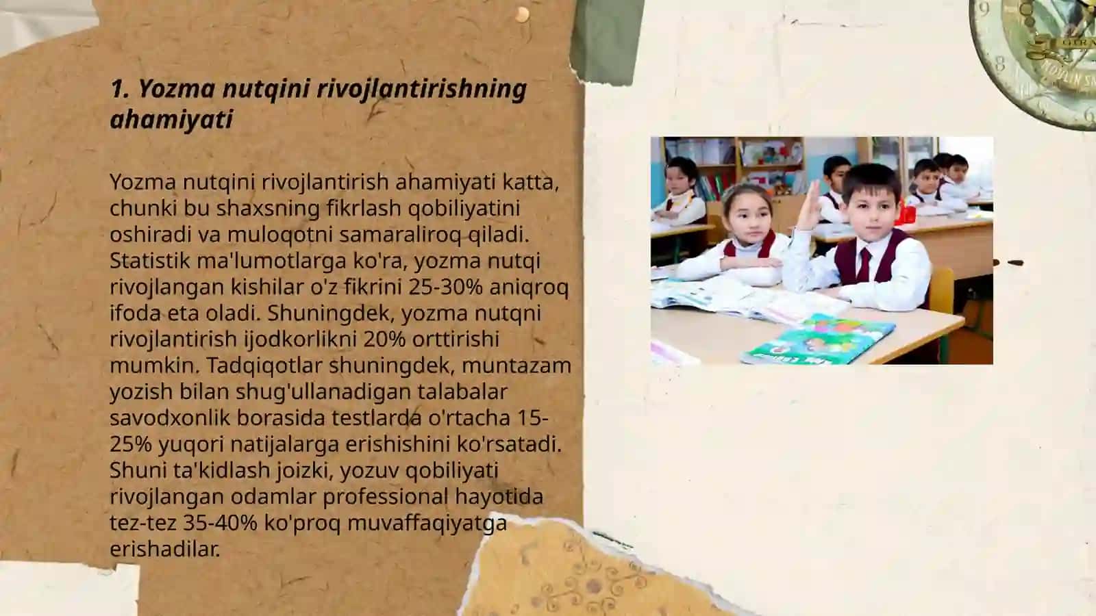 Ona tili darslarida o'quvchilarning yozma nutqini o'stirish ustida ishlash yo'llari 3