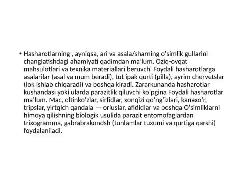Agroekatizimlar hayvonot olami Asosiy vakillarining Ichki va tashqi tuzilishi. 3
