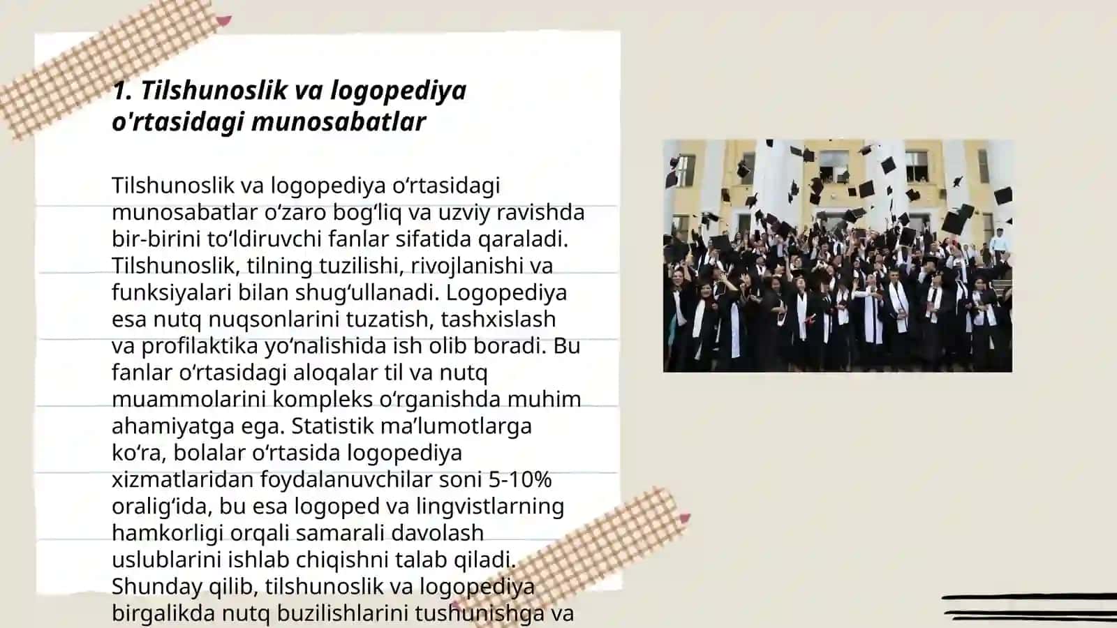 TILSHUNOSLIKNING LOGOPEDIYA VA DEFEKTOLOGIYA BILAN MUNOSABATI 3