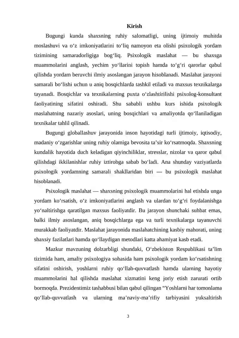 Psixologik maslaxat bosqichlari va texnikalari 3