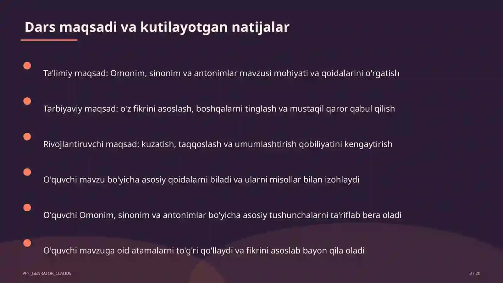 Omonim, sinonim va antonimlar (5-sinf) 3