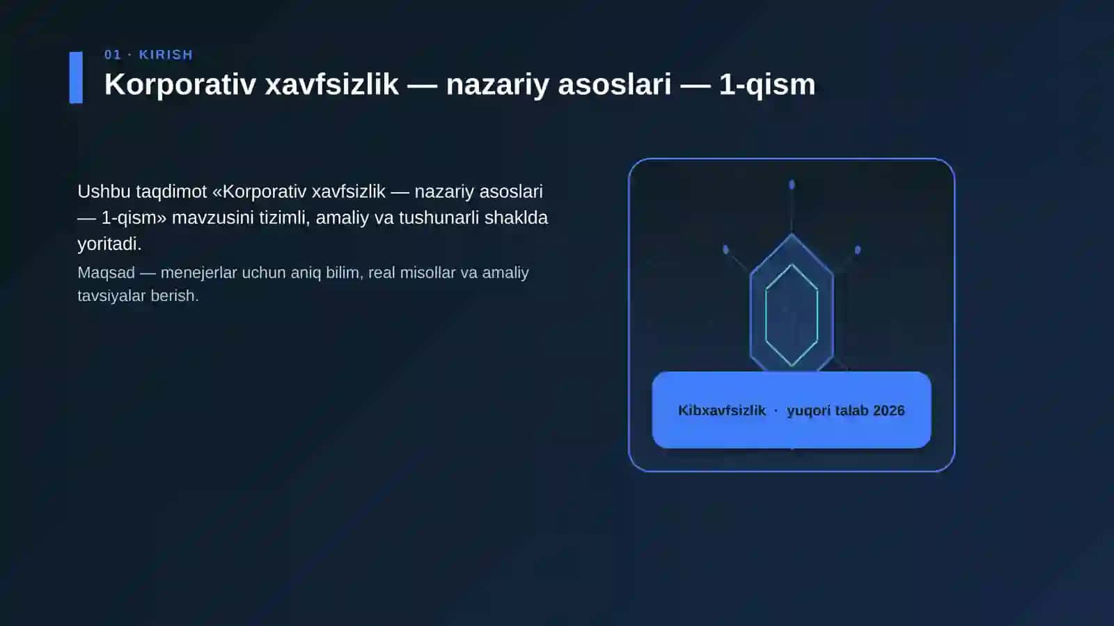 Korporativ xavfsizlik — nazariy asoslari — 1-qism 3