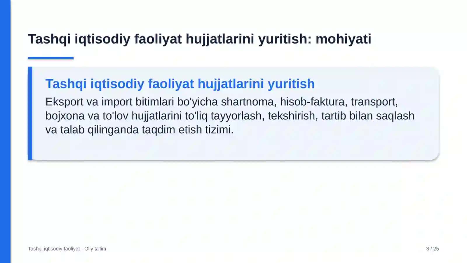Dehqon xo'jaliklarida tashqi iqtisodiy faoliyat hujjatlarini yuritish 3