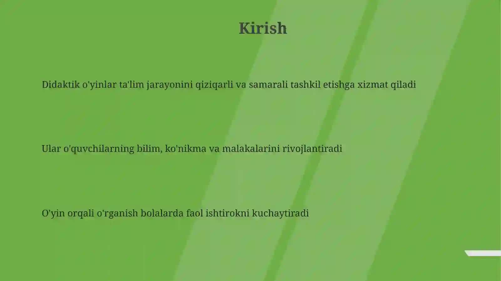 Didaktik o'yinlar 3